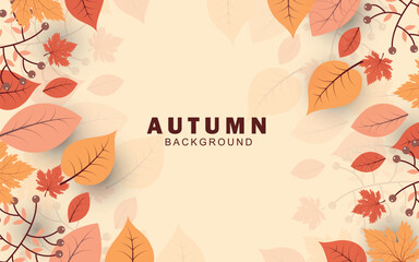 Autumn background with colourful leaves 