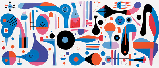 Fototapeta premium ianofrivendale_abstract_patterns_colorful_array_of_shapes