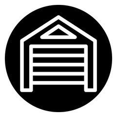 warehouse glyph icon