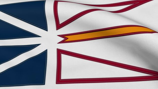 Newfoundland and Labrador Flag Loop Background