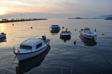 View of the city of Trieste harbour