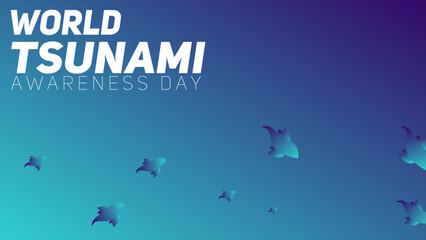 World Tsunami Awareness Day abstract background vector illustration