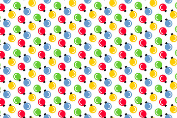 vector seamless pattern with colorful glass balls. pattern with multicolor christmas baubles. funny colorful cartoon pattern with lights. 