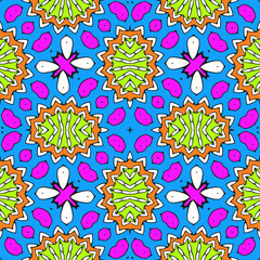 Seamless pattern with stylized suns. Vector illustration