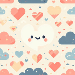 seamless background with hearts