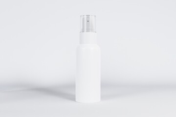 Spray Bottle mockup template 3d rendered white background clean