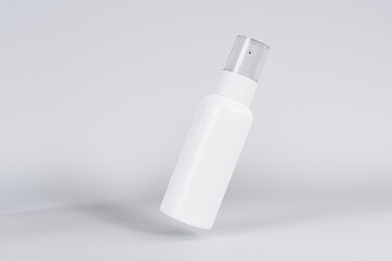 Spray Bottle mockup template 3d rendered white background clean