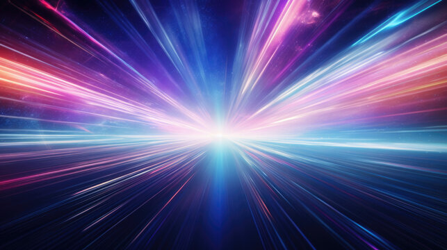 Light speed hyperspace warp background.