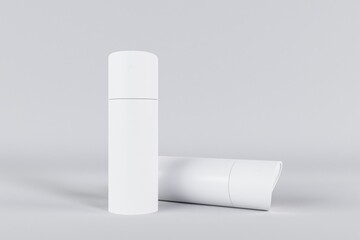 Spray Bottle mockup template 3d rendered white background clean