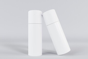 Spray Bottle mockup template 3d rendered white background clean