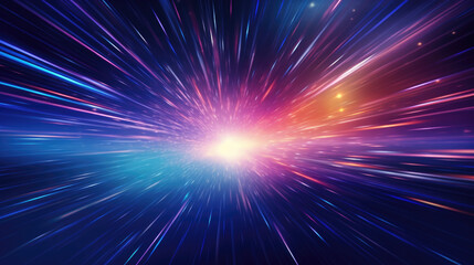 Light speed hyperspace warp background.