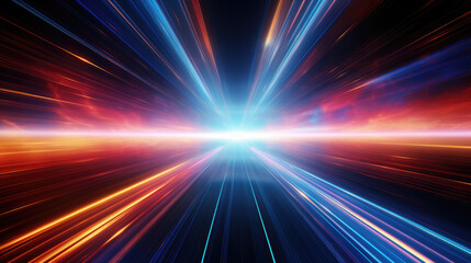Light speed hyperspace warp background.