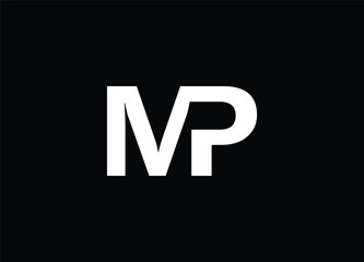 Fototapeta premium MP letter logo and monogram logo 