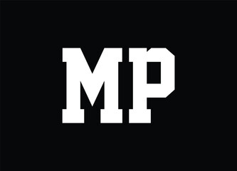 MP letter logo and monogram logo
