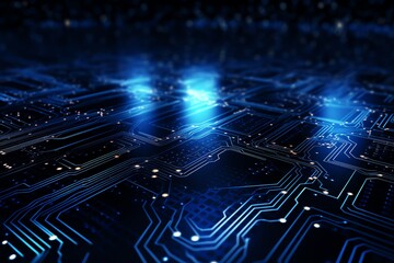 Obraz premium Circuit board background image with hi-tech digital technology concept