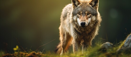 Obraz premium Czech Republic s national park shelters a wolf
