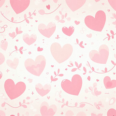 seamless background with hearts