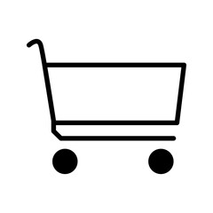 Flat icons for Web and Mobile applications. Shoping cart icon simple.