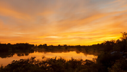 Beautiful sky at sunset, concept of beauty of nature at sunset