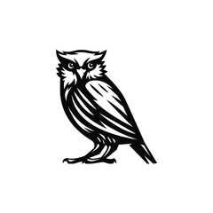 owl logo vector icon illustration
