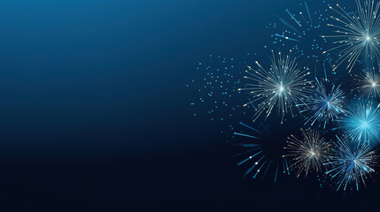 New Year's Eve background design with fireworks with empty copy space