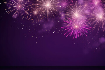 New Year's Eve background design with fireworks with empty copy space