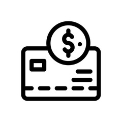 debit card line icon