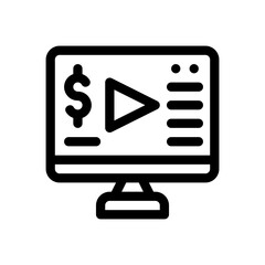monetization line icon