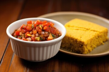 cornbread paired with a bowl of chili