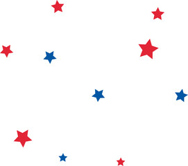 independence usa stars confetti