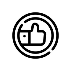 thumbs up line icon