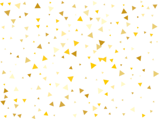 Christmas Golden Triangular Confetti