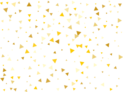 Christmas Golden Triangular Confetti
