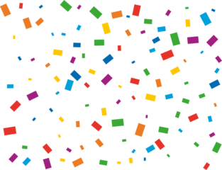 LGBT Rectangular Rainbow Confetti