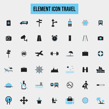 set of travel and tourism icons. vector illustration
