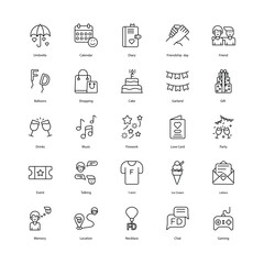 Network icons isolate white background vector stock illustration.
