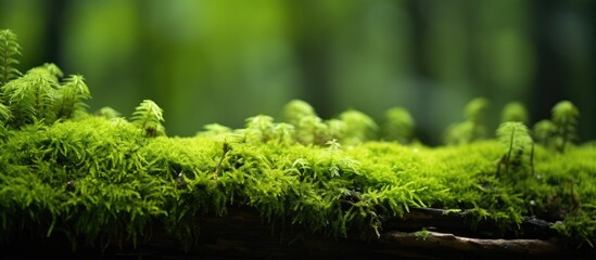 forest with green moss