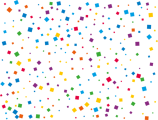 Rainbow Square Confetti