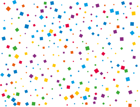 Rainbow Square Confetti