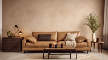 Modern Living Room with Autumn Accents