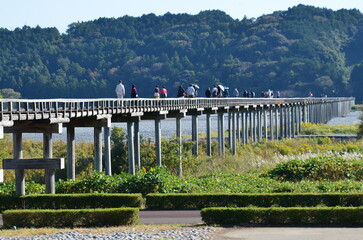 蓬莱橋　世界一長い木造歩道橋