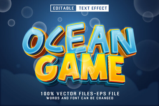 Ocean Games Editable Text Effect