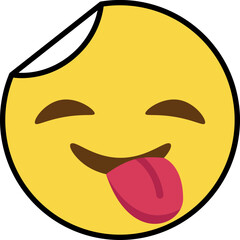 flirting smile sticker emoji icon