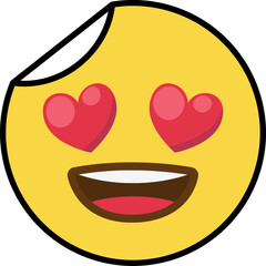 fall in love sticker emoji icon