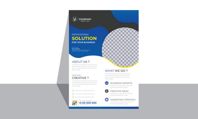 Obraz premium Attractive shapes & colors corporate brand business flyer design concept. best quality business leaflet, modern flier