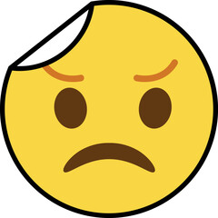 angry sticker emoji icon