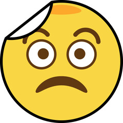 Confused sticker emoji icon