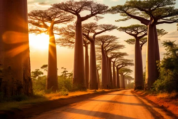 Foto op Canvas Avenue of the Baobabs, Madagascar © Fabio