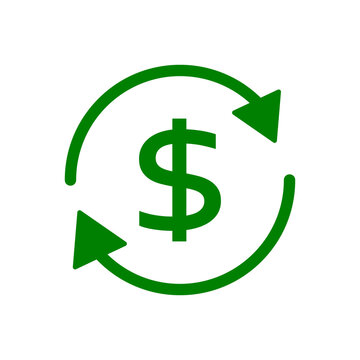 Autopay dollar icon isolated with transparent background