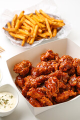 chicken with fries, 양념치킨
